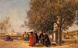 The Greeting In The Park by Ferdinand Heilbuth